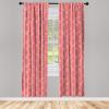 Ambesonne Modern Window Curtains, Jumble Colors Illustration of Oriental Floral Motif with Greenery Leaves, Lightweight Decorative 2-Panel Set & Rod Pocket, Pair of – 28″ x 63″, Pale Grey Multicolor(Pink Coral)