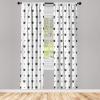Ambesonne Modern Window Curtains, Jumble Colors Illustration of Oriental Floral Motif with Greenery Leaves, Lightweight Decorative 2-Panel Set & Rod Pocket, Pair of – 28″ x 63″, Pale Grey Multicolor(Cream Grey Black)