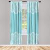 Ambesonne Modern Window Curtains, Jumble Colors Illustration of Oriental Floral Motif with Greenery Leaves, Lightweight Decorative 2-Panel Set & Rod Pocket, Pair of – 28″ x 63″, Pale Grey Multicolor(Aqua)