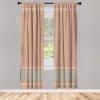 Ambesonne Modern Window Curtains, Jumble Colors Illustration of Oriental Floral Motif with Greenery Leaves, Lightweight Decorative 2-Panel Set & Rod Pocket, Pair of – 28″ x 63″, Pale Grey Multicolor(Warm Taupe and Sky Blue)