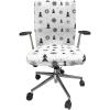 Ambesonne Nordic Office Chair Cover, Christmas Pine Trees Snowflakes Noel Winter North Holiday Celebration Graphic Art, Stretchable Decorative Universal Size High Back Printed Slipcover, Charoal White