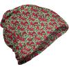 Ambesonne Unisex Beanie, Christmas Flower Bouquet, Hiking Outdoors Vermilion Green