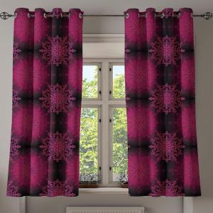 Ambesonne Abstract Grommet Curtain, Vertical Lines in Earthen Toned Color Stripes Various Shades Pattern, Decorative 2-Panel Window Drapes for Bedroom Living Room, 50″ x 84″, Pale Caramel Chocolate(Maroon Magenta)
