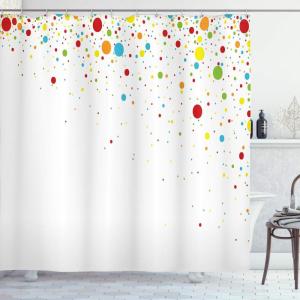 Ambesonne Antlers Shower Curtain, Moose in Winter Forest Wildlife Reindeer Christmas Theme Watercolor Painting Style, Cloth Fabric Bathroom Decor Set with Hooks, 69″ W x 70″ L, Beige Green(Multi Color)