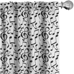 Ambesonne Birds and Nature Curtains, Delicate Spring Chill with Leafy Flowers with Wingy Animals, Window Treatments 2 Panel Set for Living Room Bedroom, Pair of – 28″ x 84″, Blush Laurel Green White(White Charcoal)