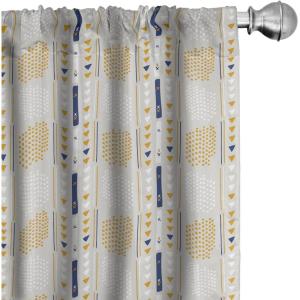 Ambesonne Birds and Nature Curtains, Delicate Spring Chill with Leafy Flowers with Wingy Animals, Window Treatments 2 Panel Set for Living Room Bedroom, Pair of – 28″ x 84″, Blush Laurel Green White(Champagne Yellow)