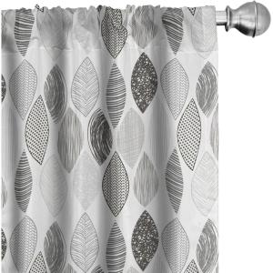 Ambesonne Birds and Nature Curtains, Delicate Spring Chill with Leafy Flowers with Wingy Animals, Window Treatments 2 Panel Set for Living Room Bedroom, Pair of – 28″ x 84″, Blush Laurel Green White(Dimgray)