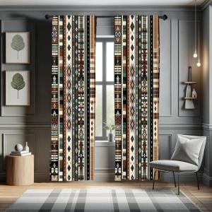 Ambesonne Birds and Nature Curtains, Delicate Spring Chill with Leafy Flowers with Wingy Animals, Window Treatments 2 Panel Set for Living Room Bedroom, Pair of – 28″ x 84″, Blush Laurel Green White(Redwood Dark Taupe)