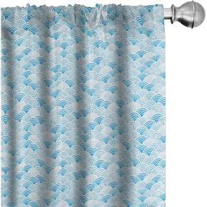 Ambesonne Birds and Nature Curtains, Delicate Spring Chill with Leafy Flowers with Wingy Animals, Window Treatments 2 Panel Set for Living Room Bedroom, Pair of – 28″ x 84″, Blush Laurel Green White(Baby Blue)