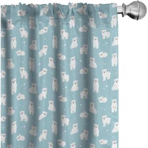 Ambesonne Birds and Nature Curtains, Delicate Spring Chill with Leafy Flowers with Wingy Animals, Window Treatments 2 Panel Set for Living Room Bedroom, Pair of – 28″ x 84″, Blush Laurel Green White(Turquoise Blue)