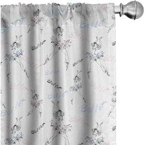 Ambesonne Birds and Nature Curtains, Delicate Spring Chill with Leafy Flowers with Wingy Animals, Window Treatments 2 Panel Set for Living Room Bedroom, Pair of – 28″ x 84″, Blush Laurel Green White(Grey White)