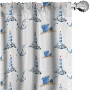 Ambesonne Birds and Nature Curtains, Delicate Spring Chill with Leafy Flowers with Wingy Animals, Window Treatments 2 Panel Set for Living Room Bedroom, Pair of – 28″ x 84″, Blush Laurel Green White(Navy White)