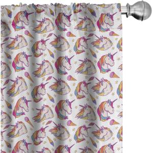 Ambesonne Birds and Nature Curtains, Delicate Spring Chill with Leafy Flowers with Wingy Animals, Window Treatments 2 Panel Set for Living Room Bedroom, Pair of – 28″ x 84″, Blush Laurel Green White(Yellow Aqua)