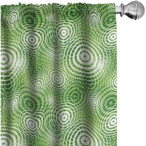 Ambesonne Bohemian Curtains, Bold and Big Feather Motif on Southwestern Inspired Striped Print, Window Treatments 2 Panel Set for Living Room Bedroom, Pair of – 28″ x 63″, Cadet Blue Beige and Brown(White Green)