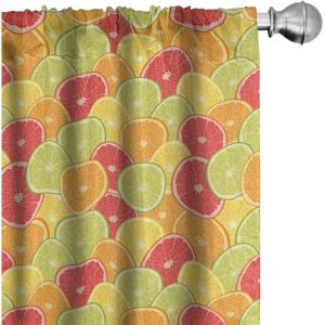 Ambesonne Bohemian Curtains, Bold and Big Feather Motif on Southwestern Inspired Striped Print, Window Treatments 2 Panel Set for Living Room Bedroom, Pair of – 28″ x 63″, Cadet Blue Beige and Brown(Orange Green)