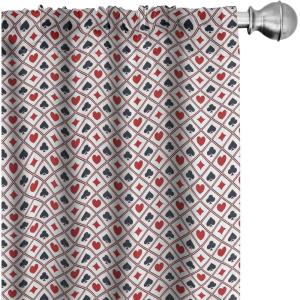 Ambesonne Bohemian Curtains, Bold and Big Feather Motif on Southwestern Inspired Striped Print, Window Treatments 2 Panel Set for Living Room Bedroom, Pair of – 28″ x 63″, Cadet Blue Beige and Brown(Black Red)
