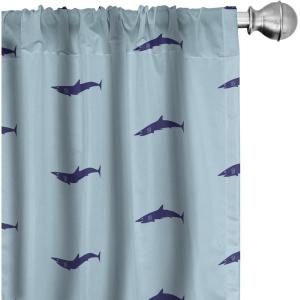 Ambesonne Bohemian Curtains, Hexagons Floral Botany Art in Cold Colors Ocean and Nature Tones, Window Treatments 2 Panel Set for Living Room Bedroom, Pair of – 28″ x 95″, Teal Green and Sea Blue(Blue Navy)