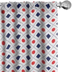 Ambesonne Bohemian Curtains, Hexagons Floral Botany Art in Cold Colors Ocean and Nature Tones, Window Treatments 2 Panel Set for Living Room Bedroom, Pair of – 28″ x 95″, Teal Green and Sea Blue(Dark Blue Navy)