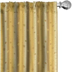 Ambesonne Bohemian Curtains, Modern Ethnic Themed Ornaments with Southwestern Inspirations, Window Treatments 2 Panel Set for Living Room Bedroom, Pair of – 28″ x 84″, Petrol Blue Paprika and Ivory(Yellow)