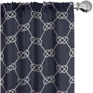 Ambesonne Bohemian Curtains, Modern Ethnic Themed Ornaments with Southwestern Inspirations, Window Treatments 2 Panel Set for Living Room Bedroom, Pair of – 28″ x 84″, Petrol Blue Paprika and Ivory(Blue Cream)