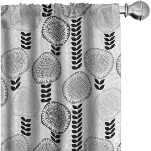 Ambesonne Bohemian Curtains, Modern Ethnic Themed Ornaments with Southwestern Inspirations, Window Treatments 2 Panel Set for Living Room Bedroom, Pair of – 28″ x 84″, Petrol Blue Paprika and Ivory(Grey White)