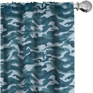 Ambesonne Bohemian Curtains, Modern Ethnic Themed Ornaments with Southwestern Inspirations, Window Treatments 2 Panel Set for Living Room Bedroom, Pair of – 28″ x 84″, Petrol Blue Paprika and Ivory(Slate Blue)