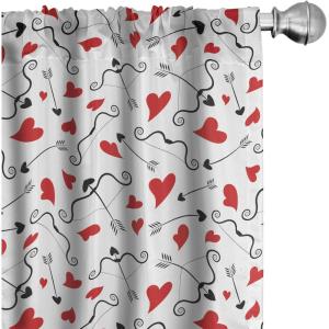 Ambesonne Bohemian Curtains, Modern Ethnic Themed Ornaments with Southwestern Inspirations, Window Treatments 2 Panel Set for Living Room Bedroom, Pair of – 28″ x 84″, Petrol Blue Paprika and Ivory(White Black)