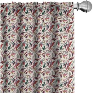 Ambesonne Bohemian Curtains, Modern Ethnic Themed Ornaments with Southwestern Inspirations, Window Treatments 2 Panel Set for Living Room Bedroom, Pair of – 28″ x 84″, Petrol Blue Paprika and Ivory(Ivory)