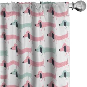Ambesonne Bohemian Curtains, Modern Ethnic Themed Ornaments with Southwestern Inspirations, Window Treatments 2 Panel Set for Living Room Bedroom, Pair of – 28″ x 84″, Petrol Blue Paprika and Ivory(Seafoam Pink)