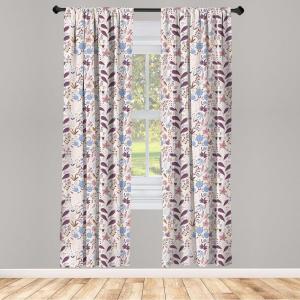 Ambesonne Bohemian Curtains, Modern Ethnic Themed Ornaments with Southwestern Inspirations, Window Treatments 2 Panel Set for Living Room Bedroom, Pair of – 28″ x 84″, Petrol Blue Paprika and Ivory(Eggshell Maroon)