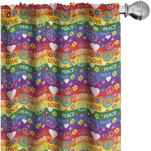 Ambesonne Bohemian Curtains, Modern Ethnic Themed Ornaments with Southwestern Inspirations, Window Treatments 2 Panel Set for Living Room Bedroom, Pair of – 28″ x 84″, Petrol Blue Paprika and Ivory(Rainbow Colors)