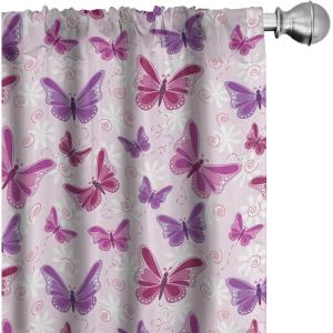 Ambesonne Bohemian Curtains, Modern Ethnic Themed Ornaments with Southwestern Inspirations, Window Treatments 2 Panel Set for Living Room Bedroom, Pair of – 28″ x 84″, Petrol Blue Paprika and Ivory(Purple Pink)