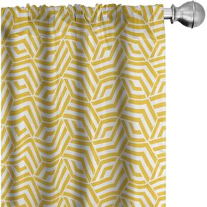 Ambesonne Bohemian Curtains, Modern Ethnic Themed Ornaments with Southwestern Inspirations, Window Treatments 2 Panel Set for Living Room Bedroom, Pair of – 28″ x 84″, Petrol Blue Paprika and Ivory(Earth Yellow White)