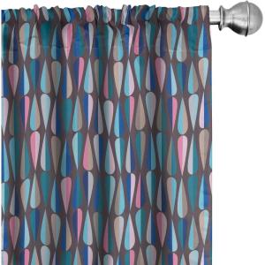 Ambesonne Bohemian Curtains, Modern Ethnic Themed Ornaments with Southwestern Inspirations, Window Treatments 2 Panel Set for Living Room Bedroom, Pair of – 28″ x 84″, Petrol Blue Paprika and Ivory(Taupe Blue)