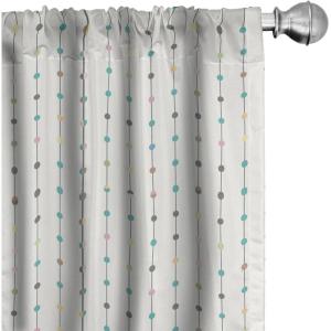Ambesonne Bohemian Curtains, Retro Mid Century Inspired Abstract Patterns on Ivory Background, Window Treatments 2 Panel Set for Living Room Bedroom, Pair of – 28″ x 63″, Dark Orange and Reseda Green(Off White Multicolor)