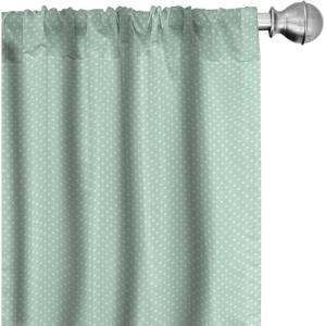 Ambesonne Bohemian Curtains, Retro Mid Century Inspired Abstract Patterns on Ivory Background, Window Treatments 2 Panel Set for Living Room Bedroom, Pair of – 28″ x 63″, Dark Orange and Reseda Green(Mint Green)