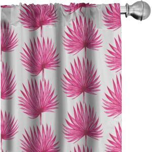 Ambesonne Bohemian Curtains, Retro Mid Century Inspired Abstract Patterns on Ivory Background, Window Treatments 2 Panel Set for Living Room Bedroom, Pair of – 28″ x 63″, Dark Orange and Reseda Green(Magenta and White)
