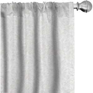 Ambesonne Botanical Curtains, Minimal Watercolor Leaves on Minimal Geometric Shapes in Cold Colors, Window Treatments 2 Panel Set for Living Room Bedroom, Pair of – 28″ x 63″, Grey Teal Slate Blue(White Beige)