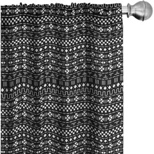 Ambesonne Botanical Curtains, Minimal Watercolor Leaves on Minimal Geometric Shapes in Cold Colors, Window Treatments 2 Panel Set for Living Room Bedroom, Pair of – 28″ x 63″, Grey Teal Slate Blue(White and Charcoal)