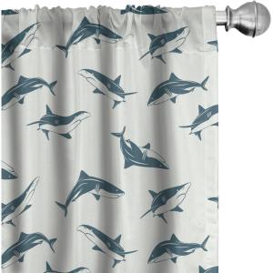 Ambesonne Botanical Curtains, Minimal Watercolor Leaves on Minimal Geometric Shapes in Cold Colors, Window Treatments 2 Panel Set for Living Room Bedroom, Pair of – 28″ x 63″, Grey Teal Slate Blue(Dark Grey)