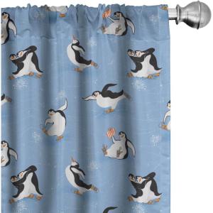 Ambesonne Botanical Curtains, Vintage Floral Pattern with Detailed Exotic Leaves from Different Trees, Window Treatments 2 Panel Set for Living Room Bedroom, Pair of – 28″ x 84″, Green and Ivory(Blue Black)