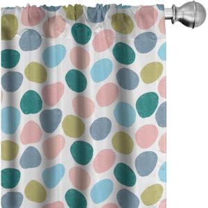 Ambesonne Botanical Curtains, Vintage Floral Pattern with Detailed Exotic Leaves from Different Trees, Window Treatments 2 Panel Set for Living Room Bedroom, Pair of – 28″ x 84″, Green and Ivory(Green Pink)