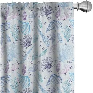 Ambesonne Botanical Curtains, Vintage Floral Pattern with Detailed Exotic Leaves from Different Trees, Window Treatments 2 Panel Set for Living Room Bedroom, Pair of – 28″ x 84″, Green and Ivory(Indigo Purple)