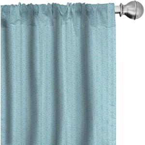 Ambesonne Botanical Curtains, Vintage Floral Pattern with Detailed Exotic Leaves from Different Trees, Window Treatments 2 Panel Set for Living Room Bedroom, Pair of – 28″ x 84″, Green and Ivory(Blue White)