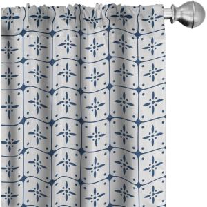 Ambesonne Cats Curtains, Modern Scandi Pattern of Kitten Love with Romantic Hearts Cartoon Design, Window Treatments 2 Panel Set for Living Room Bedroom, Pair of – 28″ x 63″, Ginger Olive Green White(White Blue)