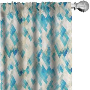 Ambesonne Cats Curtains, Modern Scandi Pattern of Kitten Love with Romantic Hearts Cartoon Design, Window Treatments 2 Panel Set for Living Room Bedroom, Pair of – 28″ x 63″, Ginger Olive Green White(Turquoise White)