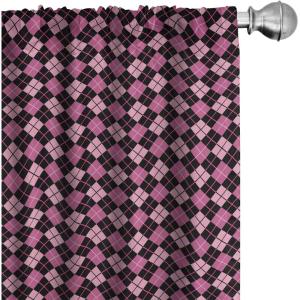 Ambesonne Cats Curtains, Modern Scandi Pattern of Kitten Love with Romantic Hearts Cartoon Design, Window Treatments 2 Panel Set for Living Room Bedroom, Pair of – 28″ x 63″, Ginger Olive Green White(Pink Black)