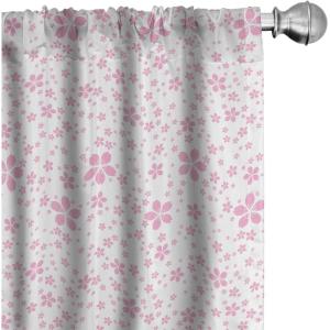 Ambesonne Cats Curtains, Modern Scandi Pattern of Kitten Love with Romantic Hearts Cartoon Design, Window Treatments 2 Panel Set for Living Room Bedroom, Pair of – 28″ x 63″, Ginger Olive Green White(Pink)