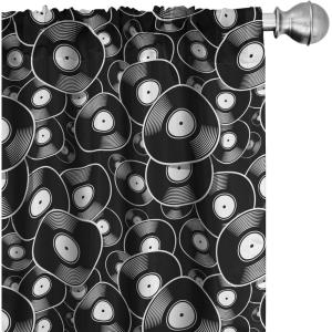 Ambesonne Cats Curtains, Modern Scandi Pattern of Kitten Love with Romantic Hearts Cartoon Design, Window Treatments 2 Panel Set for Living Room Bedroom, Pair of – 28″ x 63″, Ginger Olive Green White(Grey Charcoal)