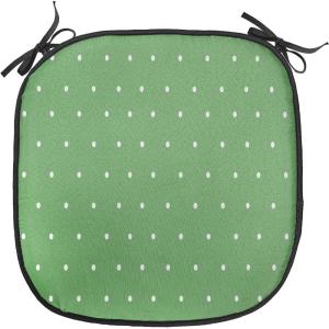 Ambesonne Christmas Chair Seating Cushion Set of 6, Pine Fir Cones Balls and Coniferous Tree Leaves Holly Berry Old Fashioned, Anti-Slip Seat Padding for Kitchen & Patio, 16″x16″, Red Green Grey(Green and White)